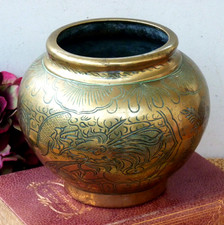 Brass planter plant pot vase