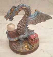 Blue dragon figurine resin