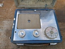 Vintage Pye Portable Tube Valve Radio 1950s  Collectible Project Parts Repair