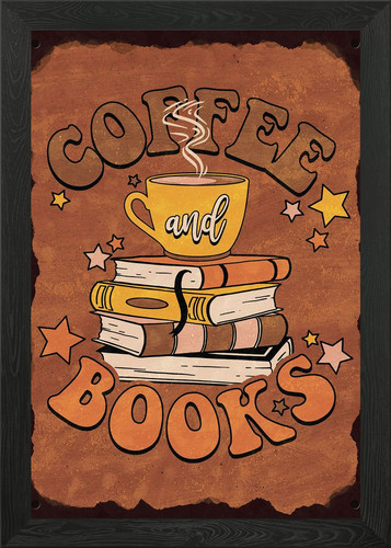 Retro coffee sign framed - retro,