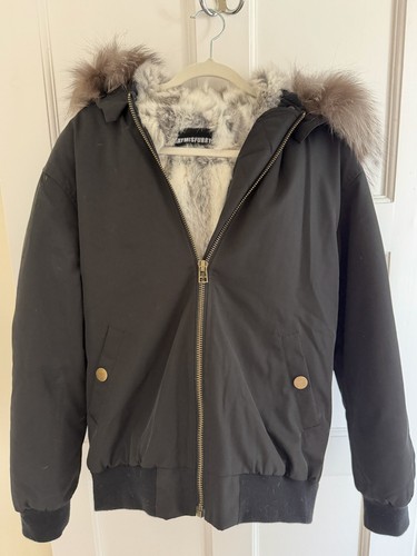 Daymisfurry black hooded - black, fox
