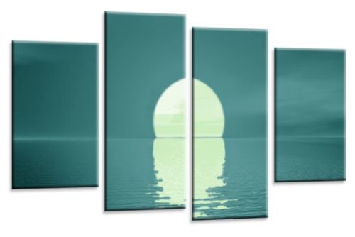 Sunset beach wall art orange - beach,