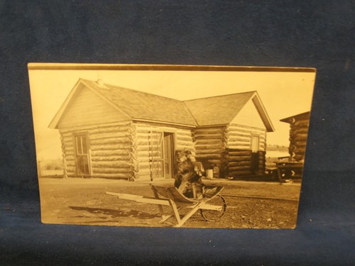 Rppc alaska log cabin - rppc, alaska-log