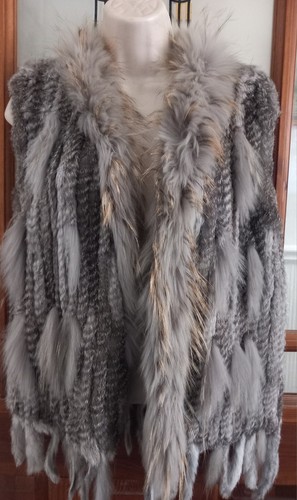 Vtg look real fur - look, tasselled
