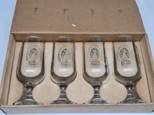Coors stemmed beer glasses - coors,