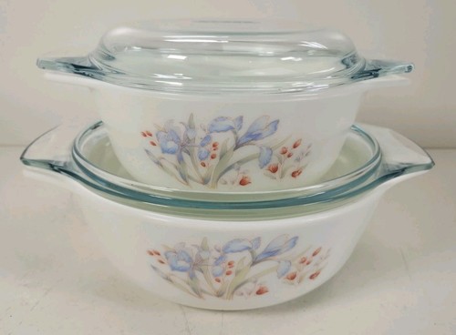 Vintage pyrex blue iris - vintage,