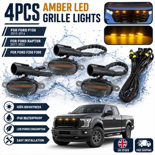 4pcs amber grille - grille, drl
