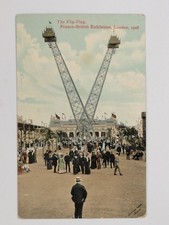 Flip-Flap Ride Franco-British Exhibition White City London 1908 Postcard