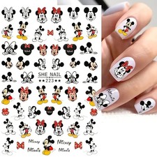 Nail Art Stickers Disney Mickey Mouse Minnie Cartoon 5D Decals Cute Design