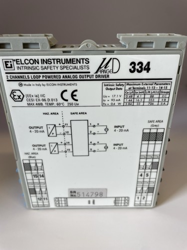 Elcon 334 µd range channels - range,
