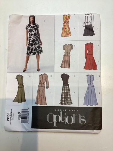 Vogue 2654 misses peplum top - misses,