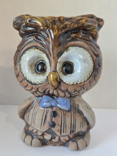 Vintage pottery owl - vintage,