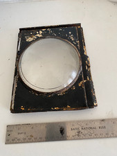 BRITISH RAILWAY TRAIN PROTECTION LAMP BULLSEYE GLASS 5.00 inch + DOOR & CLIP