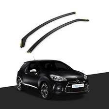 CITROEN DS3 2010-2019 3 Door Hatchback Wind Deflectors 2pc Tinted