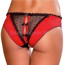Womens Sexy Knickers Open Crotch Underwear Panties Deluxe Lace Lingerie Briefs V