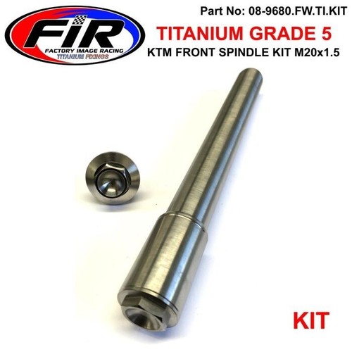 Titanium front wheel axle - front,