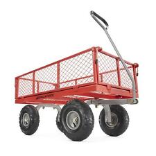 Gorilla Cart Heavy Duty 800LB Capacity Steel Outdoor Utility Wagon Cart, Red