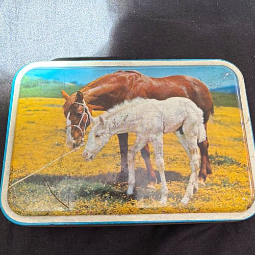 Rectangular decorative tin box - decorative,