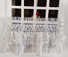 Dolls house curtains - house,