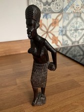 vintage african wooden carved