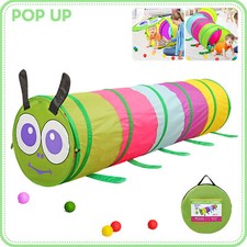 Portable Kids Up Tunnel Tube Baby Crawl Play Tent Toy Garden Toddler Game UK