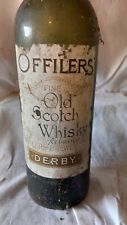 VINTAGE OFFILERS ALES DERBY PUB BOTTLE A/F OLD SCOTCH WHISKEY BAR BREWERY 