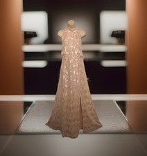 Lipsy Maxi Dress Size 16 Nude