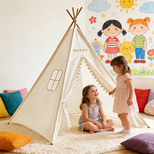 Large canvas kids teepee tent - teepee,