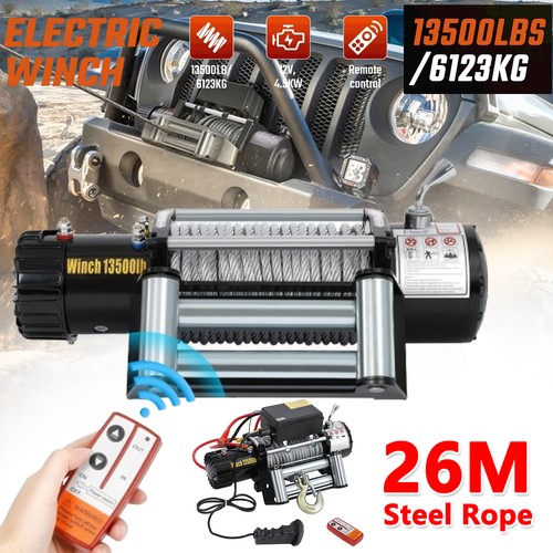 Electric winch 12v 13500lb 26m - electric,