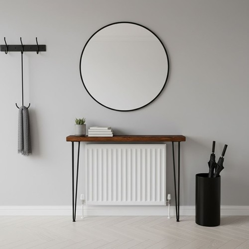 Rustic console table - console, radiator