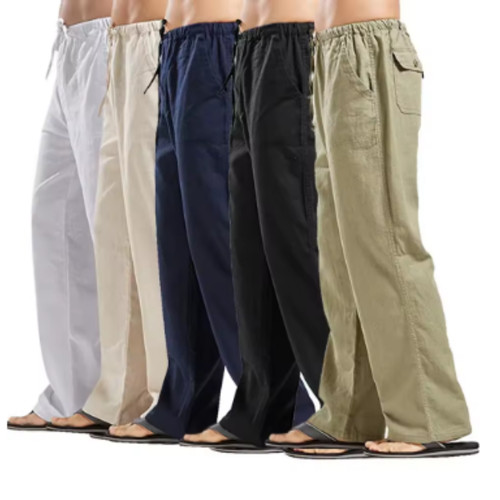 Mens linen trousers - linen,