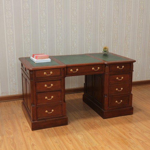 Pedestal desk mahogany - |,