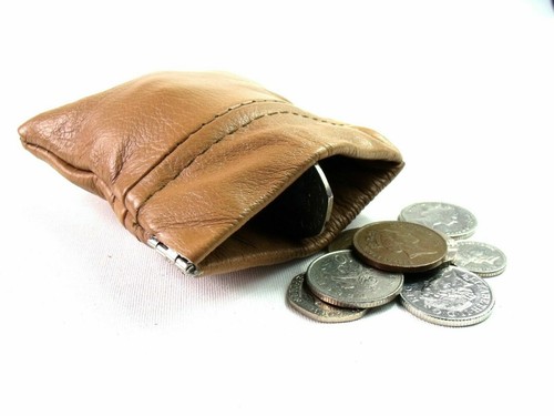 Unisex small tan - real, leather