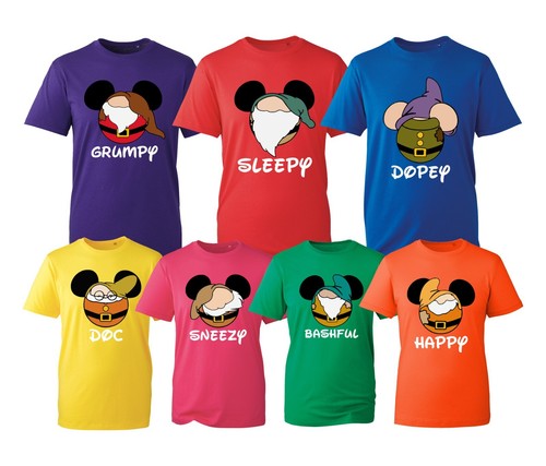 Seven dwarfs shirt happy - seven, t-shirt,