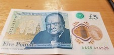 £5 Note AA25 635026