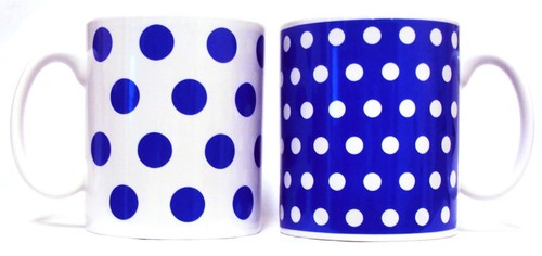 Blue dots and - dots, spots