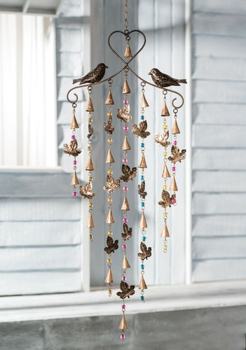 Wind chime bird leaf - chime, mobile