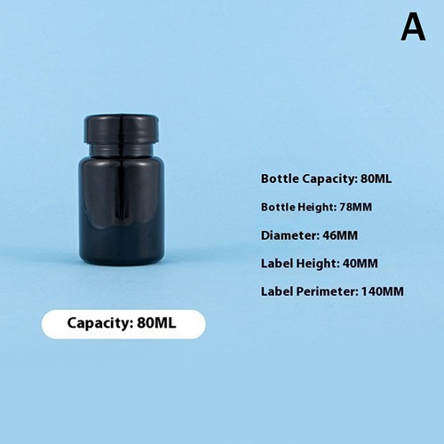 Plastic pill bottles - bottles, black