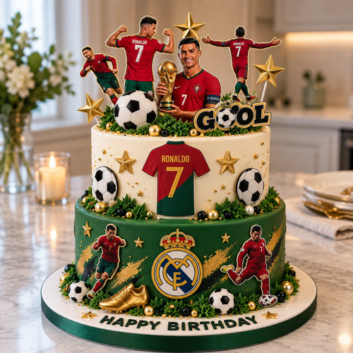 Personalised football cake - personalised,
