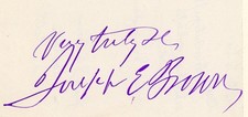 Joseph E. Brown Autograph