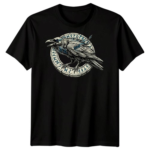 Raven viking mens shirt - raven,