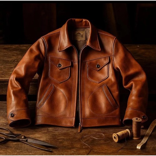 Vintage style leather jacket - vintage,