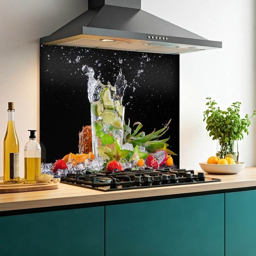 Printed glass kitchen - printed,