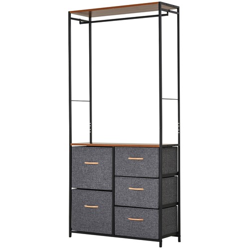 Homcom storage coat rack - storage,