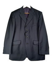 M&S Sartorial Mens New Wool Blazer 40" Chest Indigo Made In England Suit Jacket