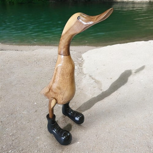 Decorative wooden duck wellies - decorative,