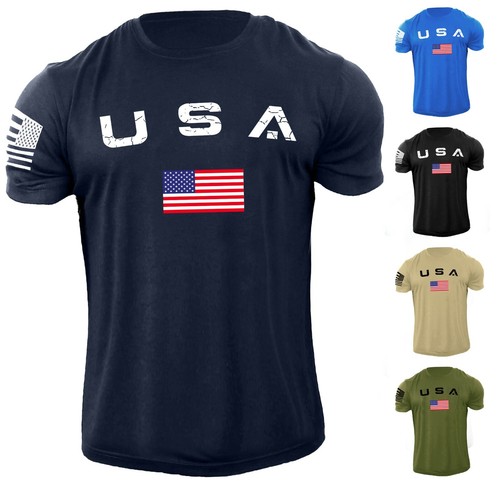 New men usa flag - t, shirt