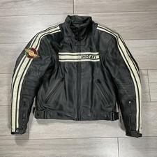 Vintage 90s Dainese Ducati Meccanica Leather Motorcycle Jacket Men's Size EU 46