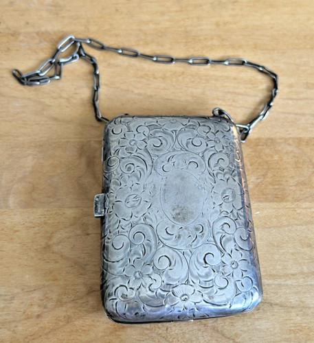 Vtg sterling silver compact - sterling,