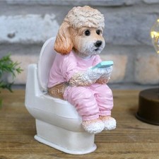Cockerpoo Dog Ornament Toilet